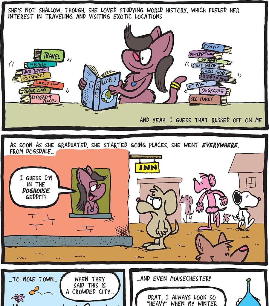The Fuzzy Princess - Episode 382, Page 1: 2019-02-25-Worldly Felicia